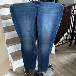 Addition Elle Women's Skinny Jeans in Blue Wash